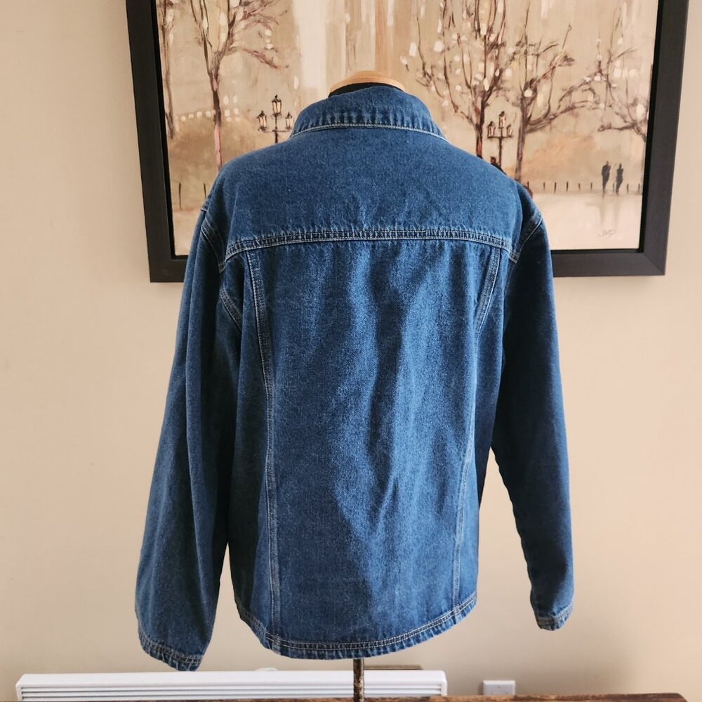 Floral embroidered denim jacket - Picture 5 of 6